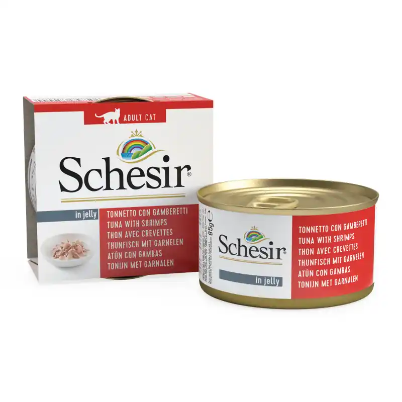 Kracherpreis Schesir Thunfisch Garnelen in Jelly 85 g